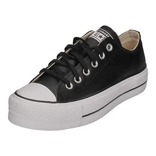 Converse Women`s Chuck Taylor All Star Lift Clean Sneaker Black/black/white 7 - Black