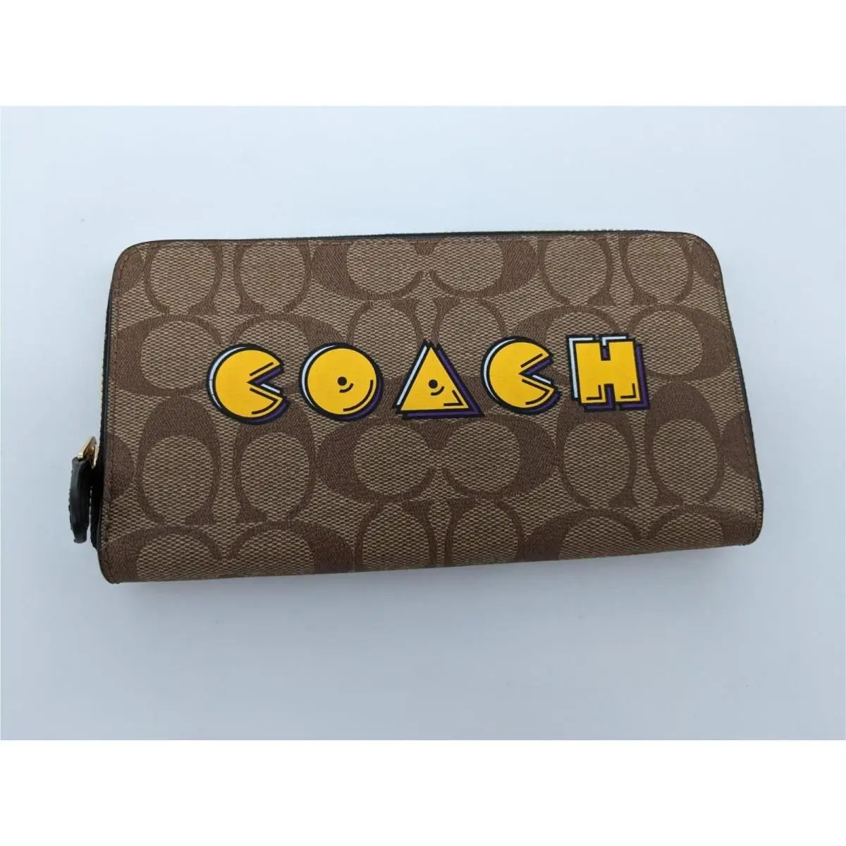 Coach F75614 Pac Man - Khaki Zip Wallet