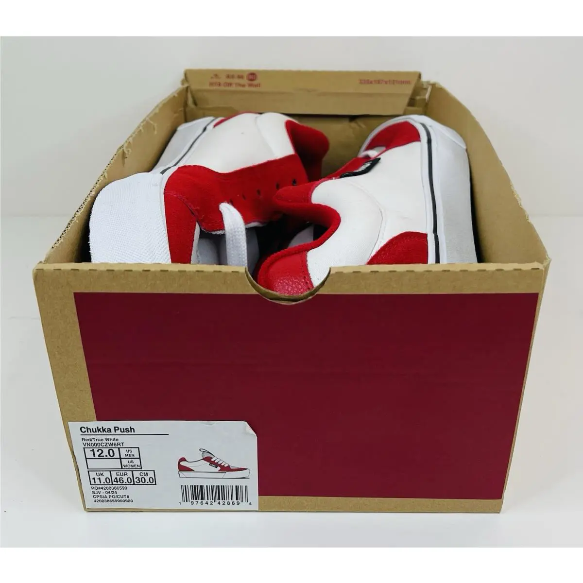 Vans shoes - VANS Chukka Push - Chukka Push - VN000CZW6RT - Red/White 6