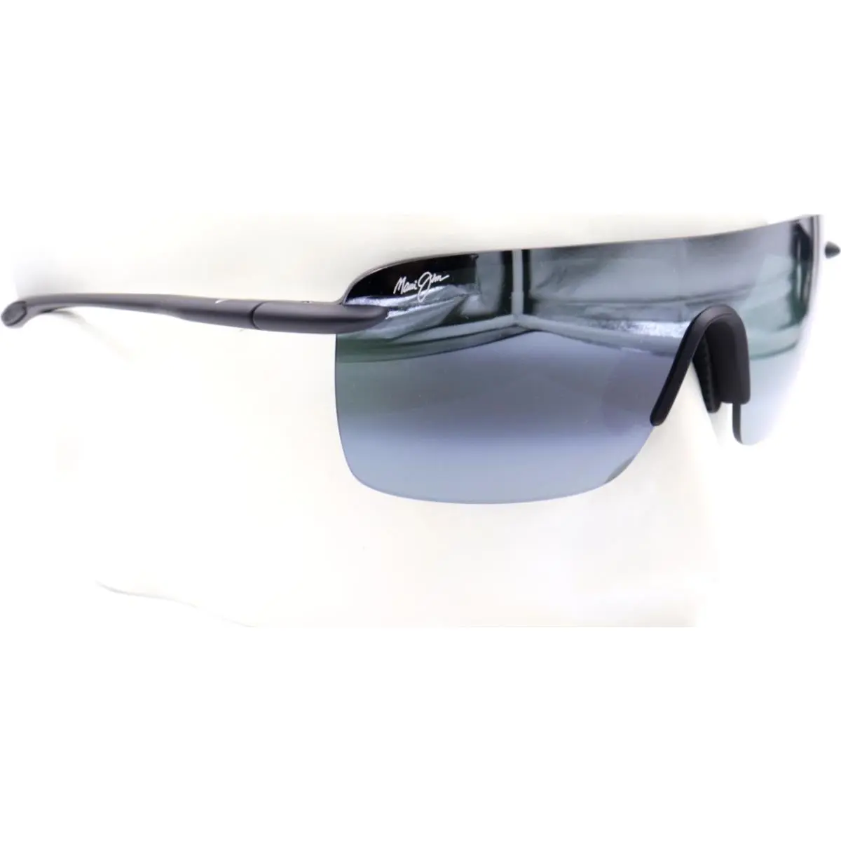 Maui Jim Palulu Matte Black Gray Sunglasses 680-02 / MJ0680S-001 - Frame: Black, Lens: Gray