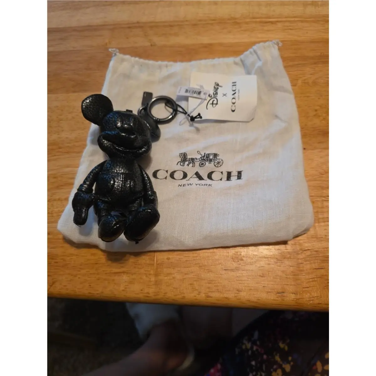 Coach Women`s Disney X Mickey Mouse Leather Key Charm F59152 Limited Edition