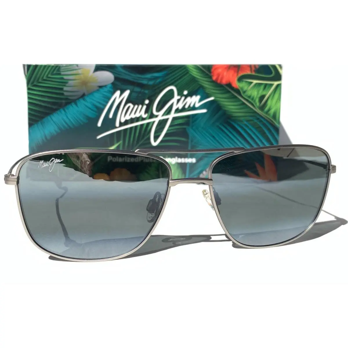 Mikioi Polarized Titanium Gray Aviator Sunglass MJ 887-17 / MJ0887S-001 by Maui Jim