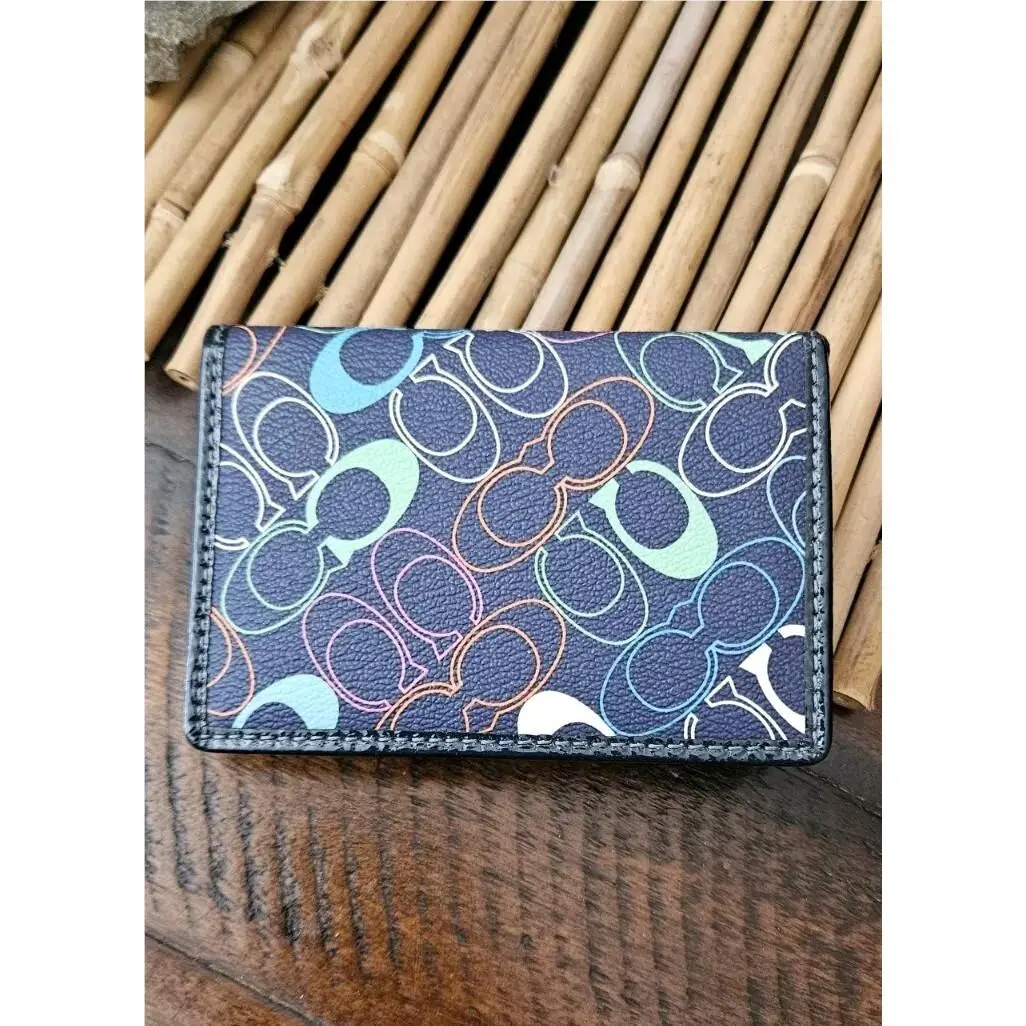 Coach Chs Multi Card Case Navy/multi