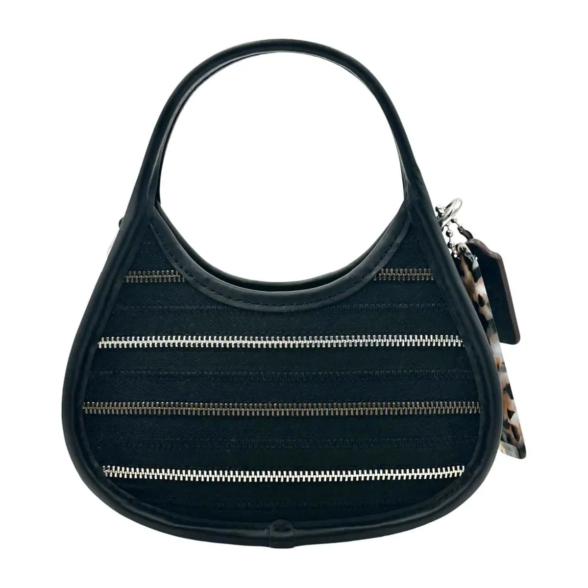 Mini Ergo Upcrafted Zippers Crossbody Bag- Black by Coach