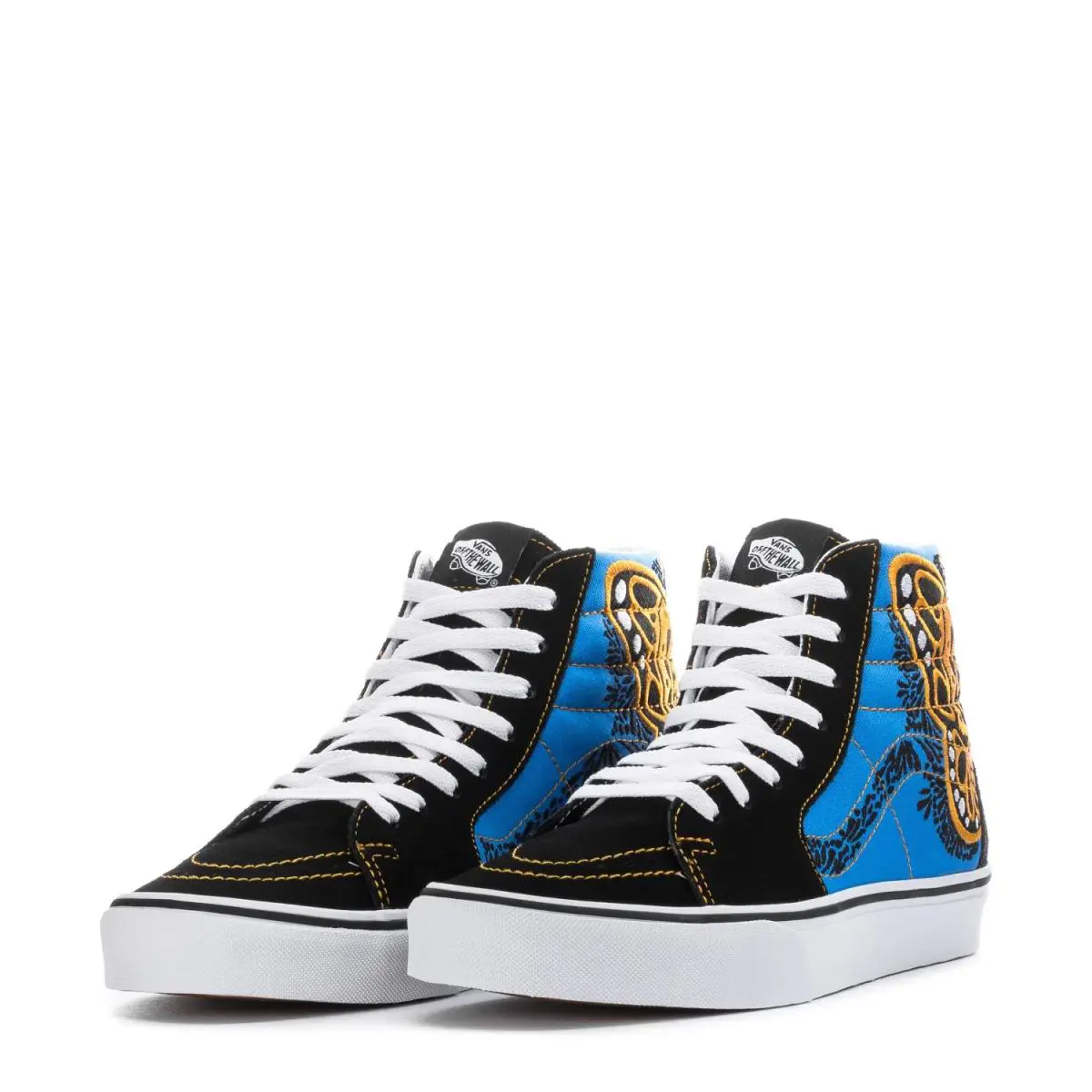 Vans shoes - VANS Sk8-Hi - BLACK / BLUE / GOLD BUTTERFLY SKULL - VN0A32QGBER 2