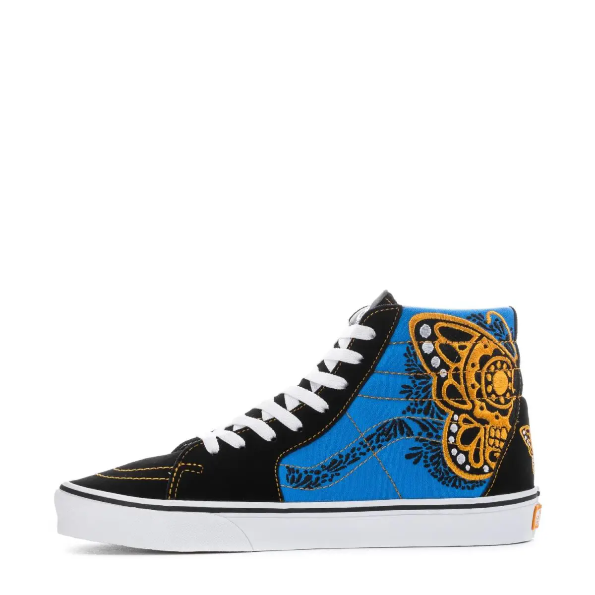 Vans shoes - VANS Sk8-Hi - BLACK / BLUE / GOLD BUTTERFLY SKULL - VN0A32QGBER 5