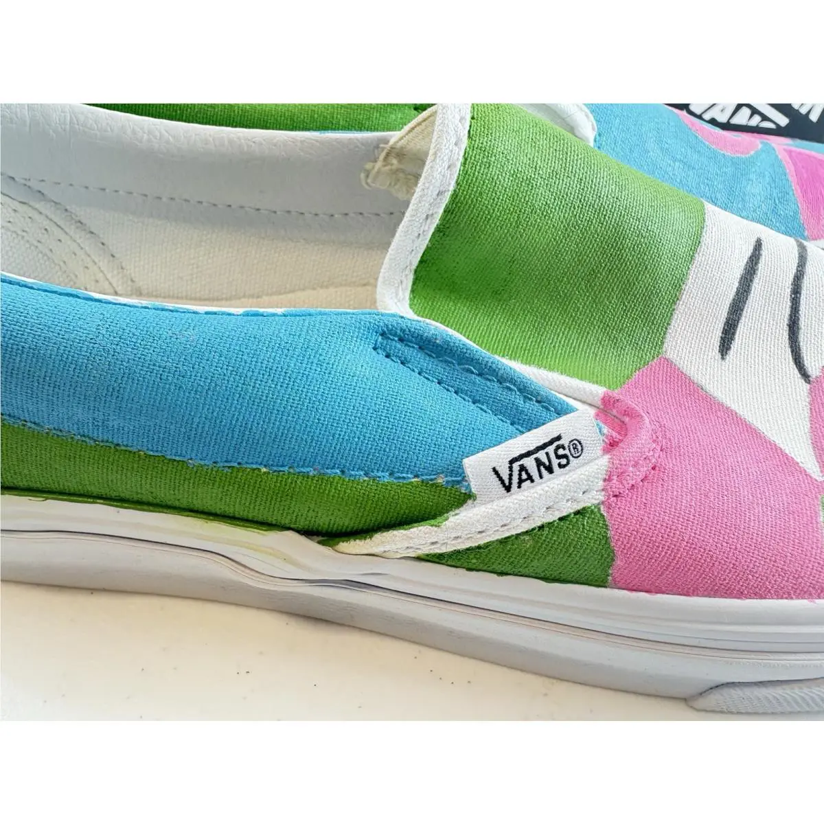 Vans shoes - VANS Classic - Classic - Pink, Blue, Green, White 7