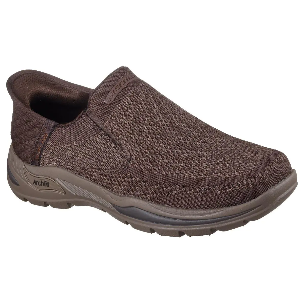 Men`s Skechers Slip-ins Arch Fit Motley Atlee Shoe 205202 /brn Mult Sizes Brown - Brown