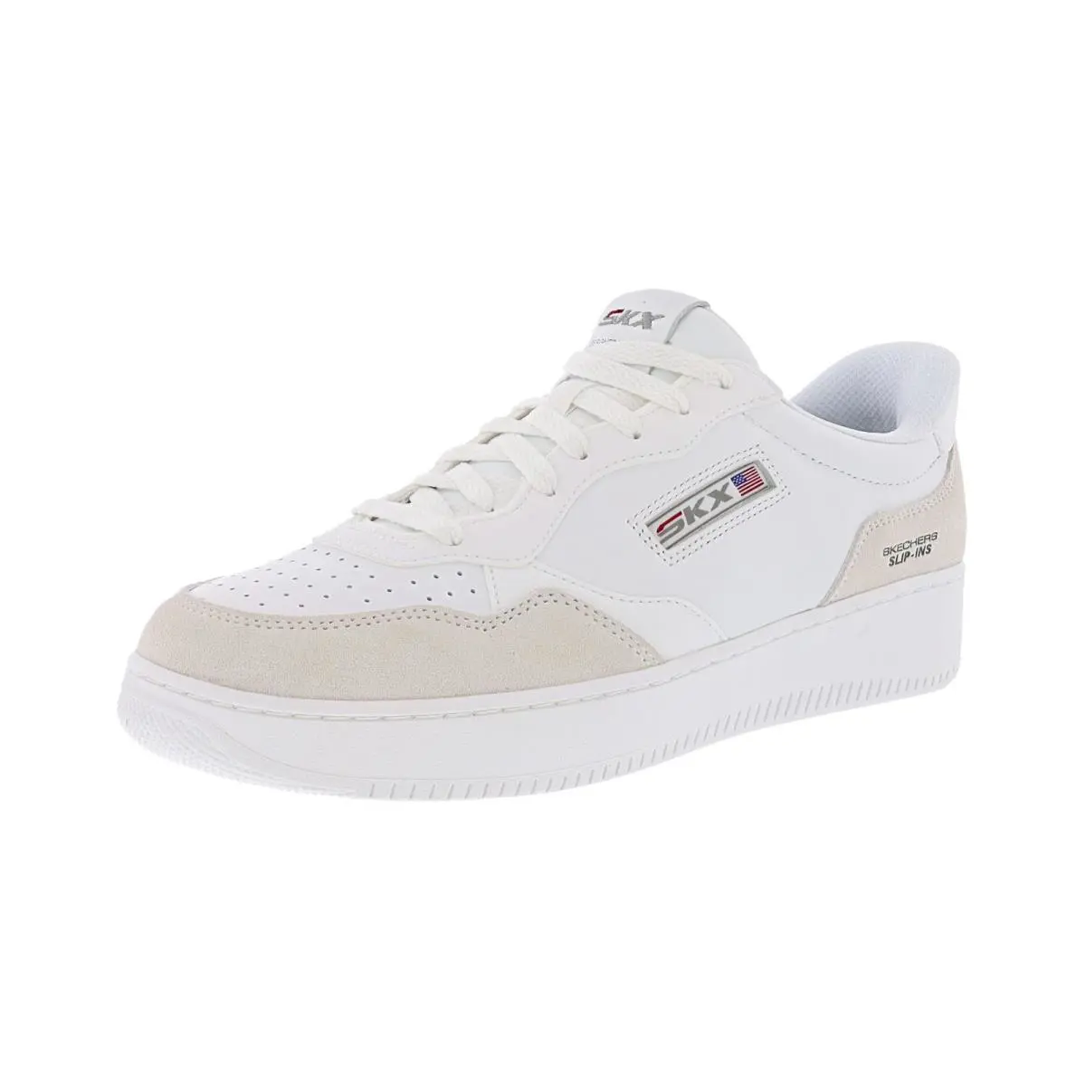 Skechers Men`s Slip-ins: Sport Court 2.0- Konor 254025/WHT Sneakers - WHITE / WHITE