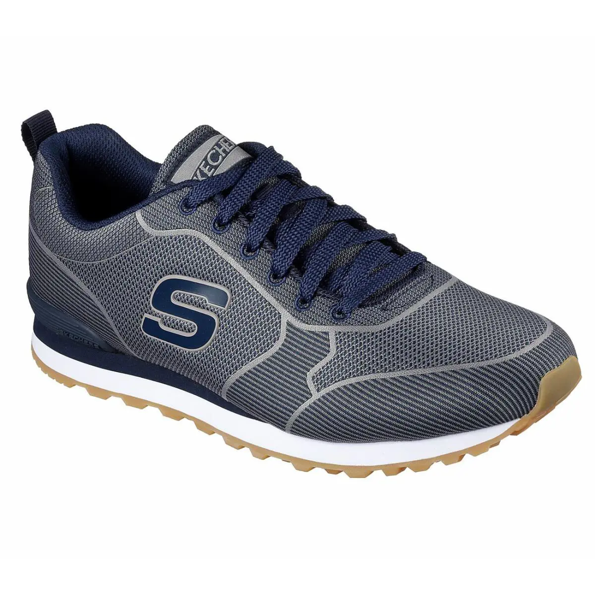 Skechers Men`s OG 85 Burris Classic Shoes Navy Grey 52311/NVGY Medium Width - Gray, Manufacturer: Navy Grey