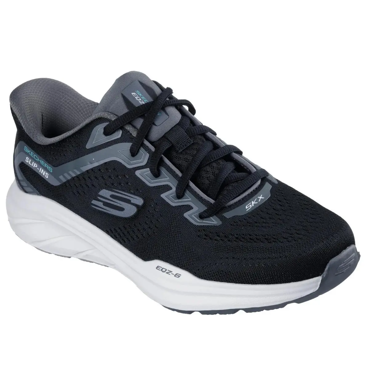 Slip Ins Mens Skechers Shoes Black Slip on Mesh Memory Foam Air Equalizer 233105
