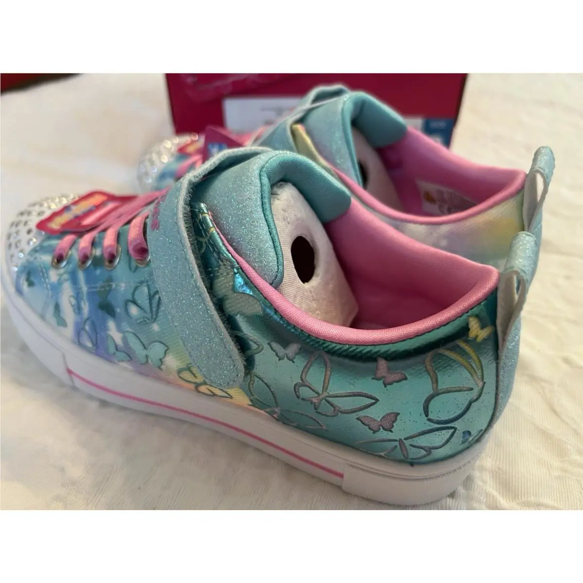 Skechers shoes - TWINKLE TOES LIGHT UP - TWINKLE TOES LIGHT - Turquoise Multi 4