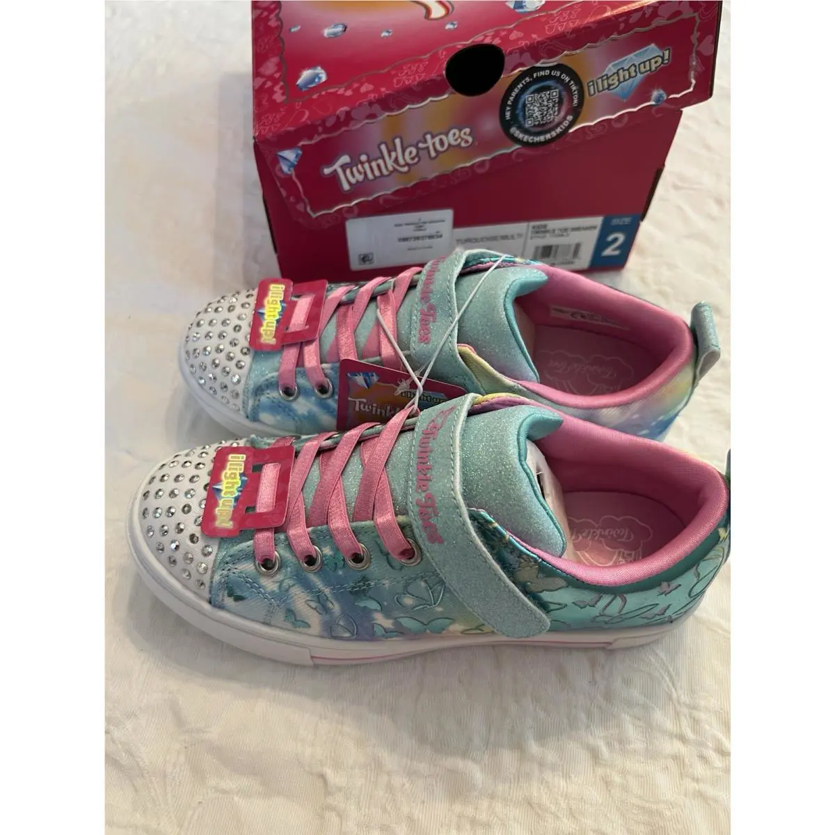 Skechers shoes - TWINKLE TOES LIGHT UP - TWINKLE TOES LIGHT - Turquoise Multi 3