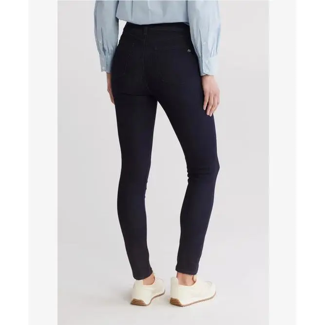 Rag Bone Jeans Tina High-rise Full Length Skinny Size 28 Rinse/dark Indigo