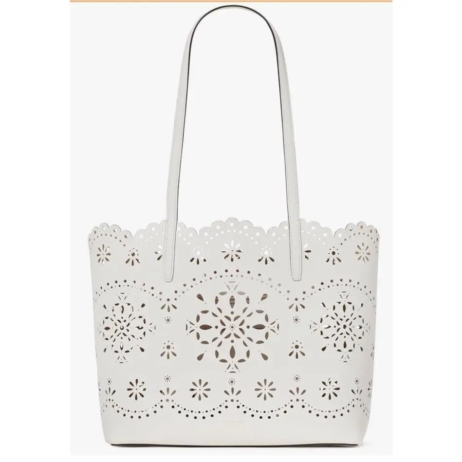 Kate Spade Do It All Perforated Large Tote Bag White