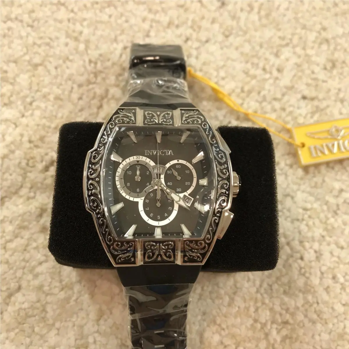 Invicta S1 Rally Diablo Swiss Quartz Mens Watch 44789 Case Silicone Band