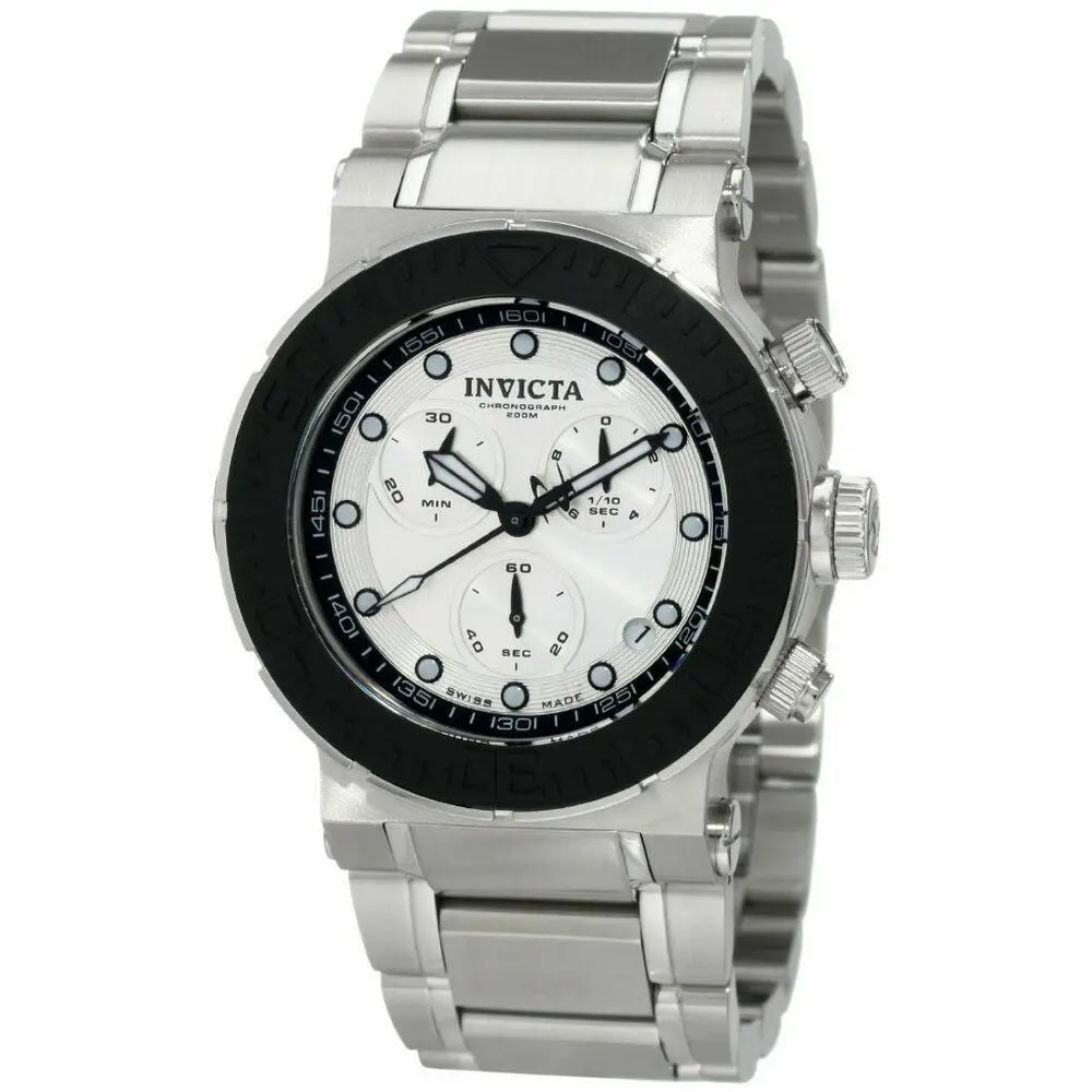 Invicta Men`s 1463 Reserve Collection Chronograph Silver Dial Watch