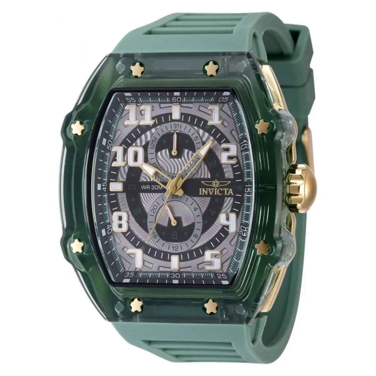Invicta Men`s Racing 48.5mm Green Bezel VH61 Quartz Watch IN-48710