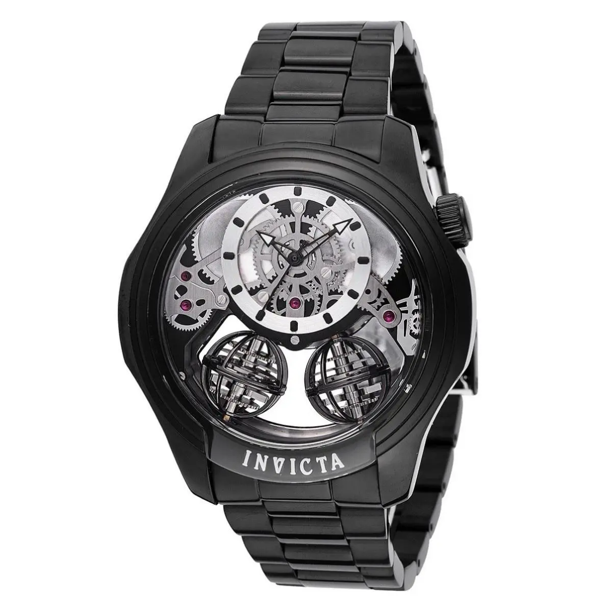 Invicta Men`s Specilaty Twin Axis Skeleton Dial 46mm Stainless Steel Black Watch