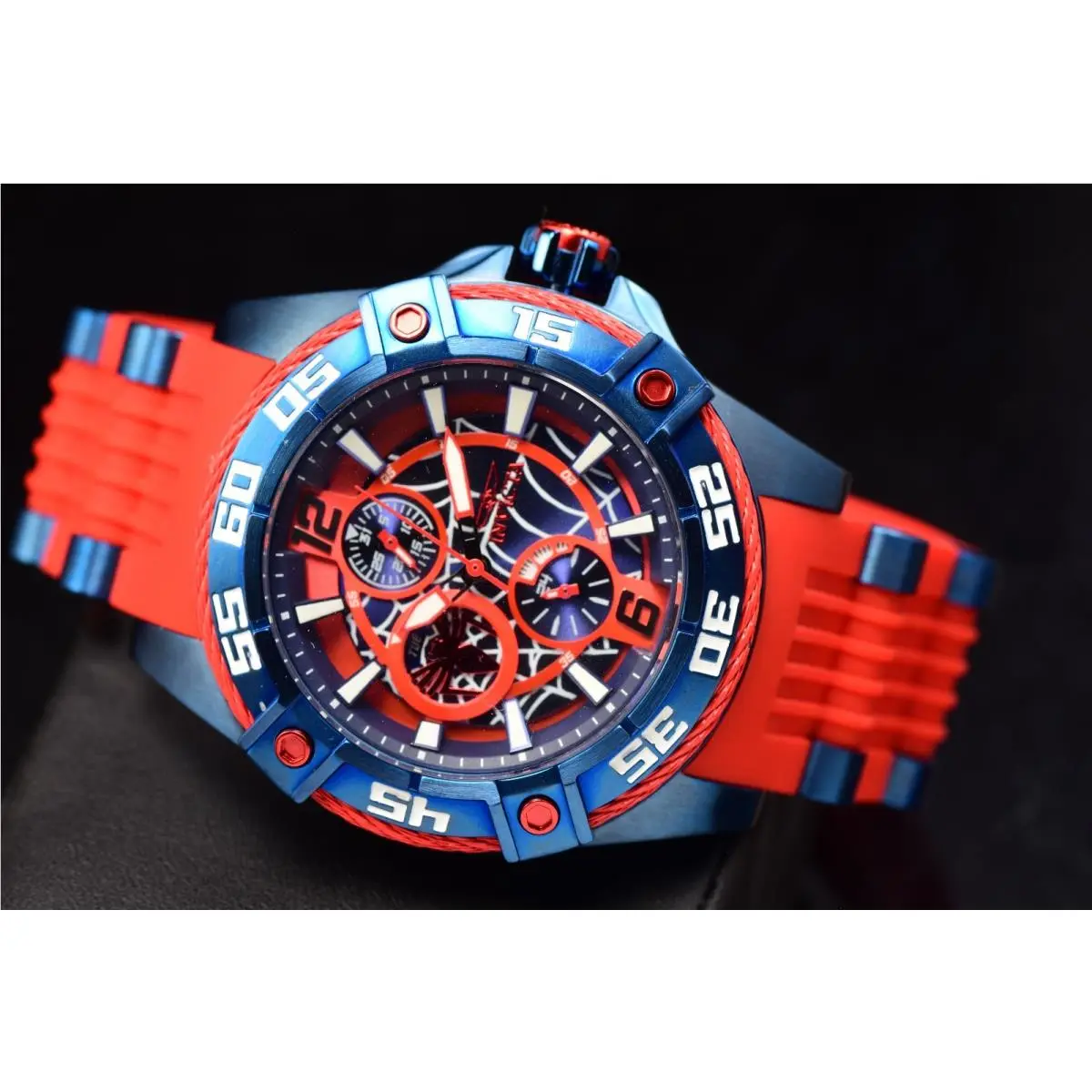 Invicta Marvel Spiderman Limited Edition Men`s Watch 42mm Blue Red 27026