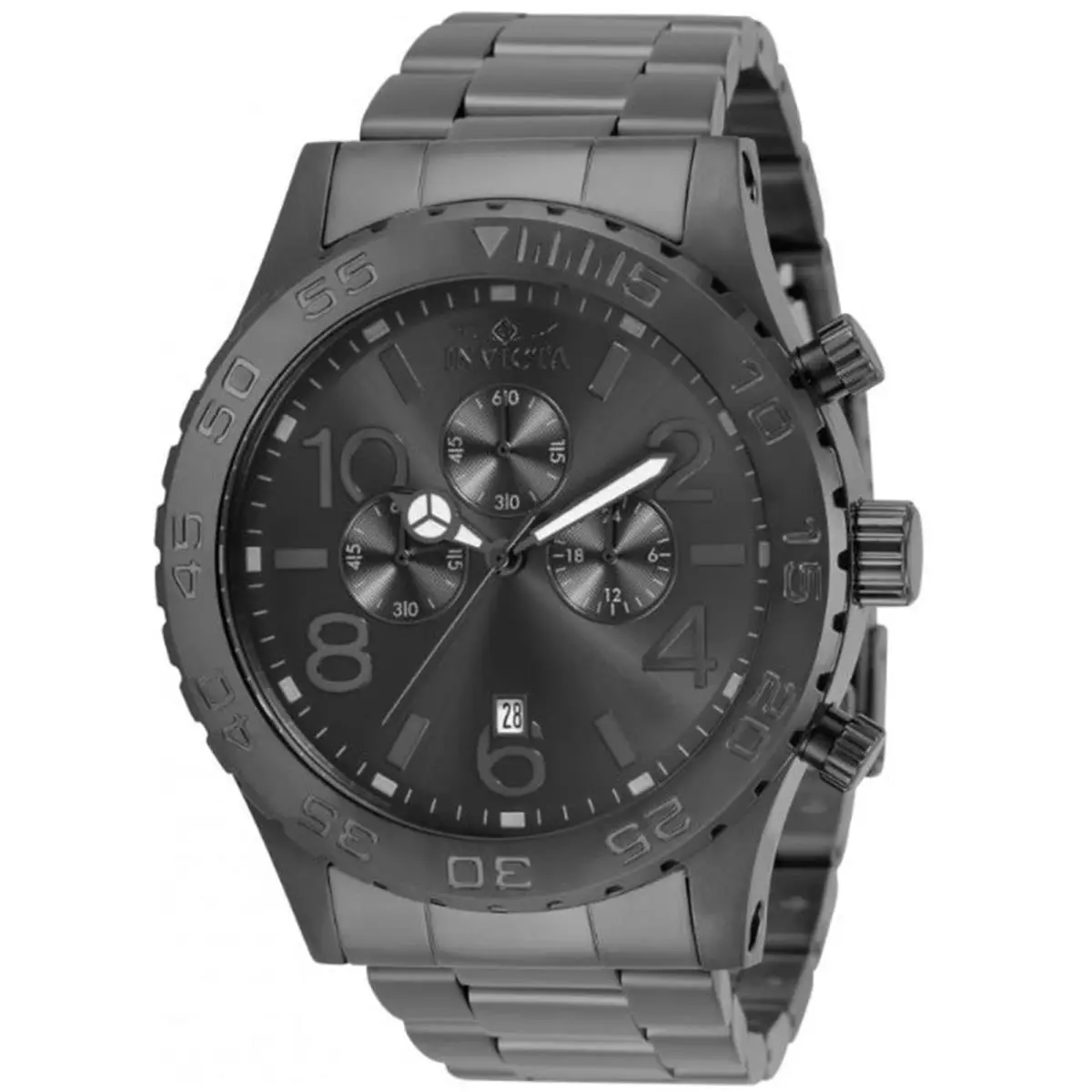 Invicta Men`s 1272 Specialty Chronograph Charcoal Grey Dial Gunmetal Watch