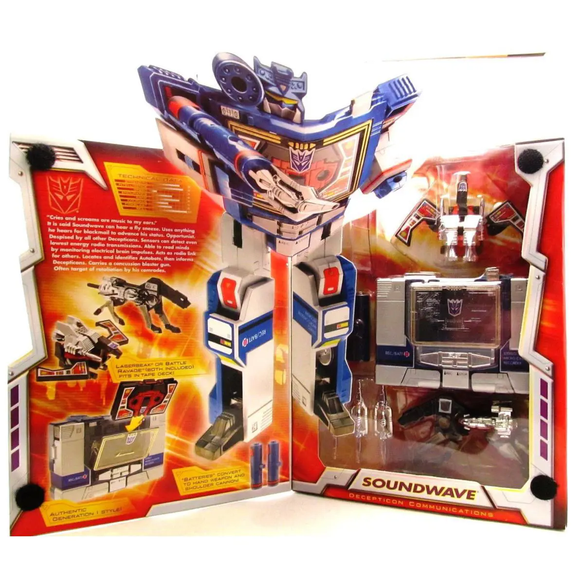 Transformers Toys R US G1 Reissue Soundwave w/ Laserbeak Ravage Tru Misb