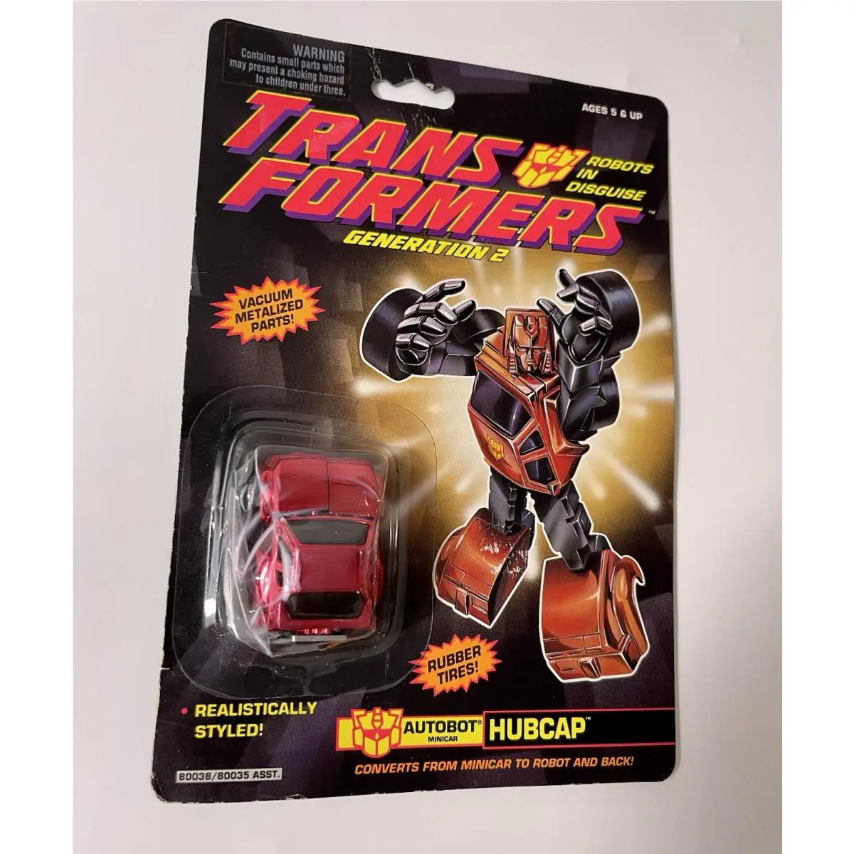 Hubcap Autobot G2 Transformers 1992 Hasbro Action Figure Mosc