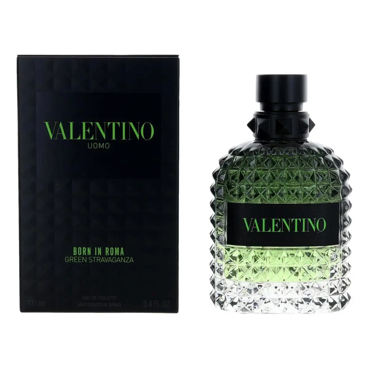 Born in Roma Green Stravaganza  3.4oz Edt Men`s-authentic by Valentino