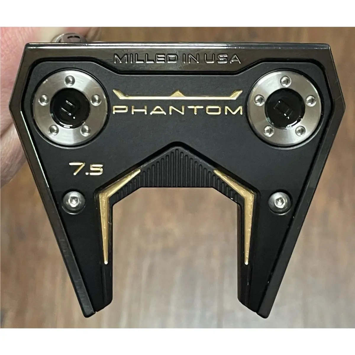 Scotty Cameron  - Phantom 7.5 - 2025 - Xtreme Dark Finish - DLC - Gold, Lie Angle: Black 2