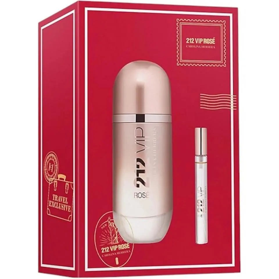 Carolina Herrera 212 Vip Rose Edp 2 Piece Gift Set For Women