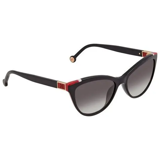 Carolina Herrera She 872V 700Y Black-red-grey Sunglasses 55mm / / - Frame: Black, Lens: Brown