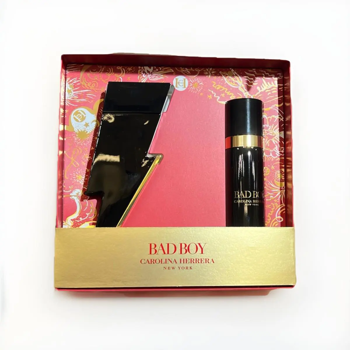 Carolina Herrera Bad Boy 2pc Gift Set For Men Includes 3.4oz Edt + 3.4 Deodorant