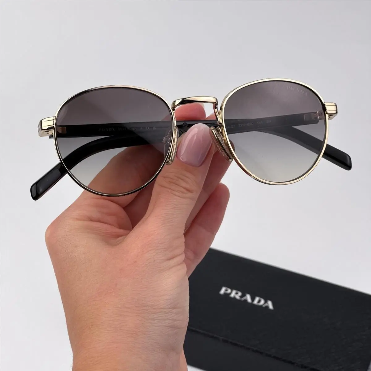 Prada Women Sunglasses Gold Grey Gradient Round PRB52S ZVN02C