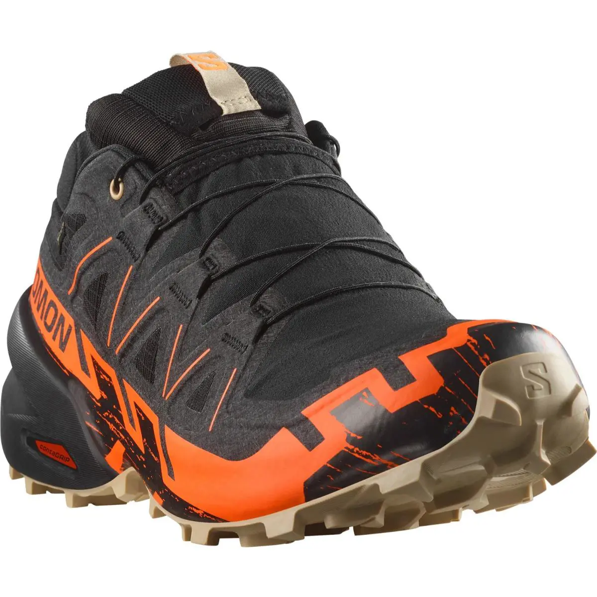 Salomon shoes - Salomon Men`s Speedcross 6 GTX - L47879500 - Black/Shocking Orange/White Pepper 0