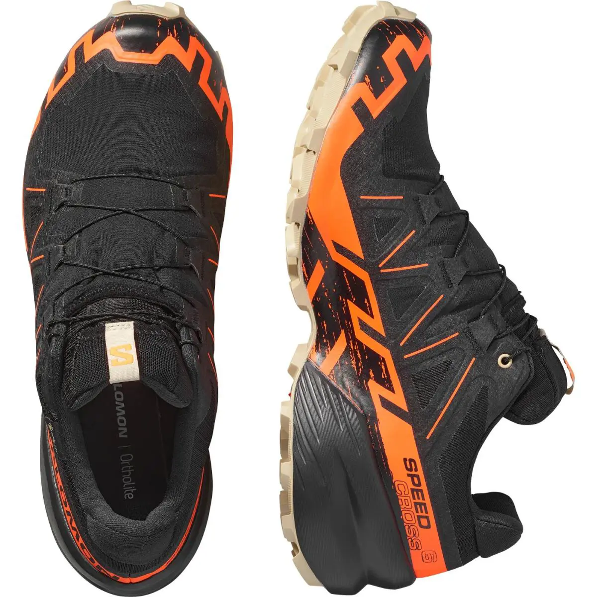 Salomon shoes - Salomon Men`s Speedcross 6 GTX - L47879500 - Black/Shocking Orange/White Pepper 1