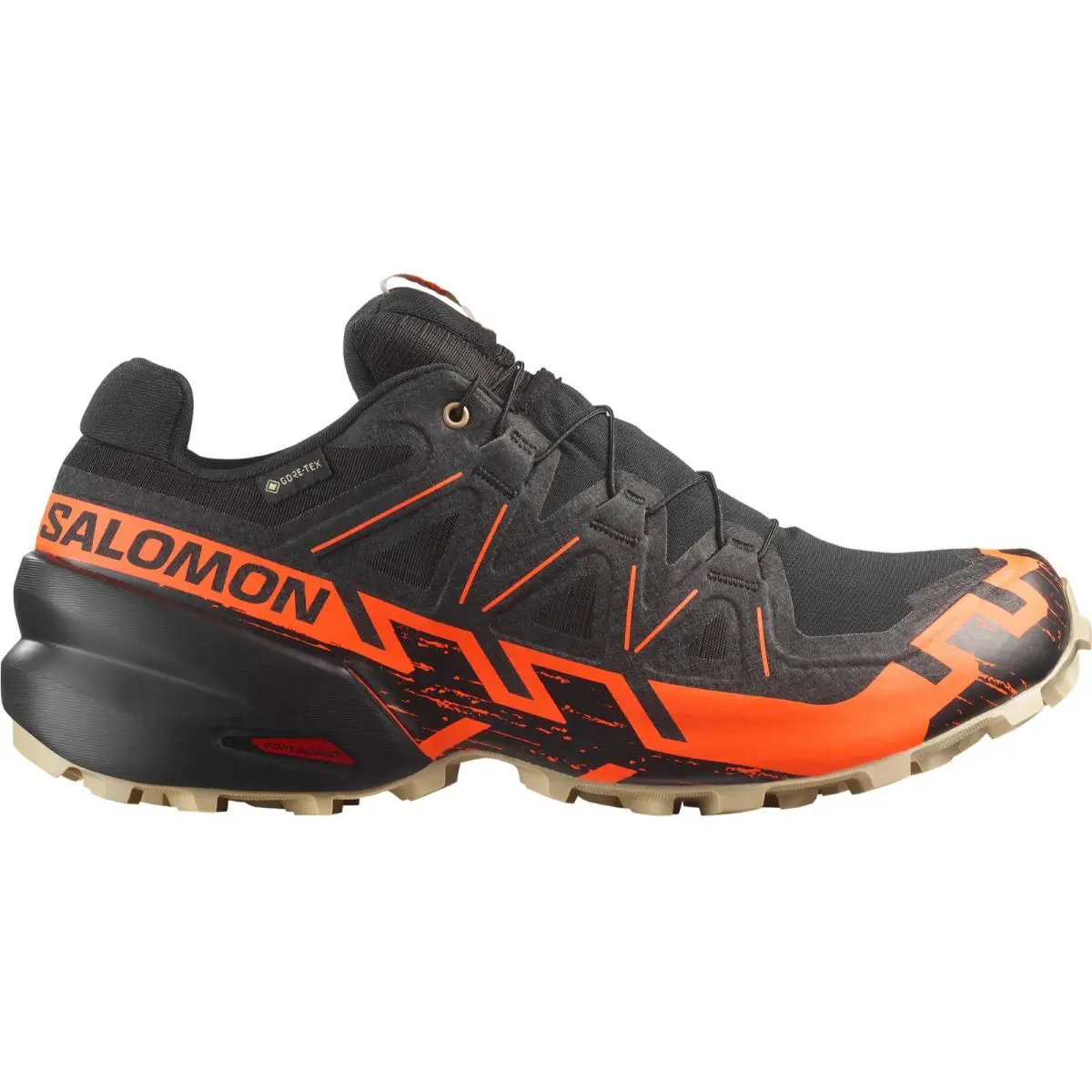 Salomon shoes - Salomon Men`s Speedcross 6 GTX - L47879500 - Black/Shocking Orange/White Pepper 5