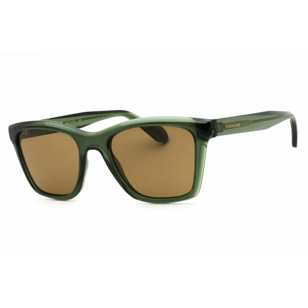 SF2001S 320 Sunglasses Green Frame Brown Lenses 54mm by Salvatore Ferragamo