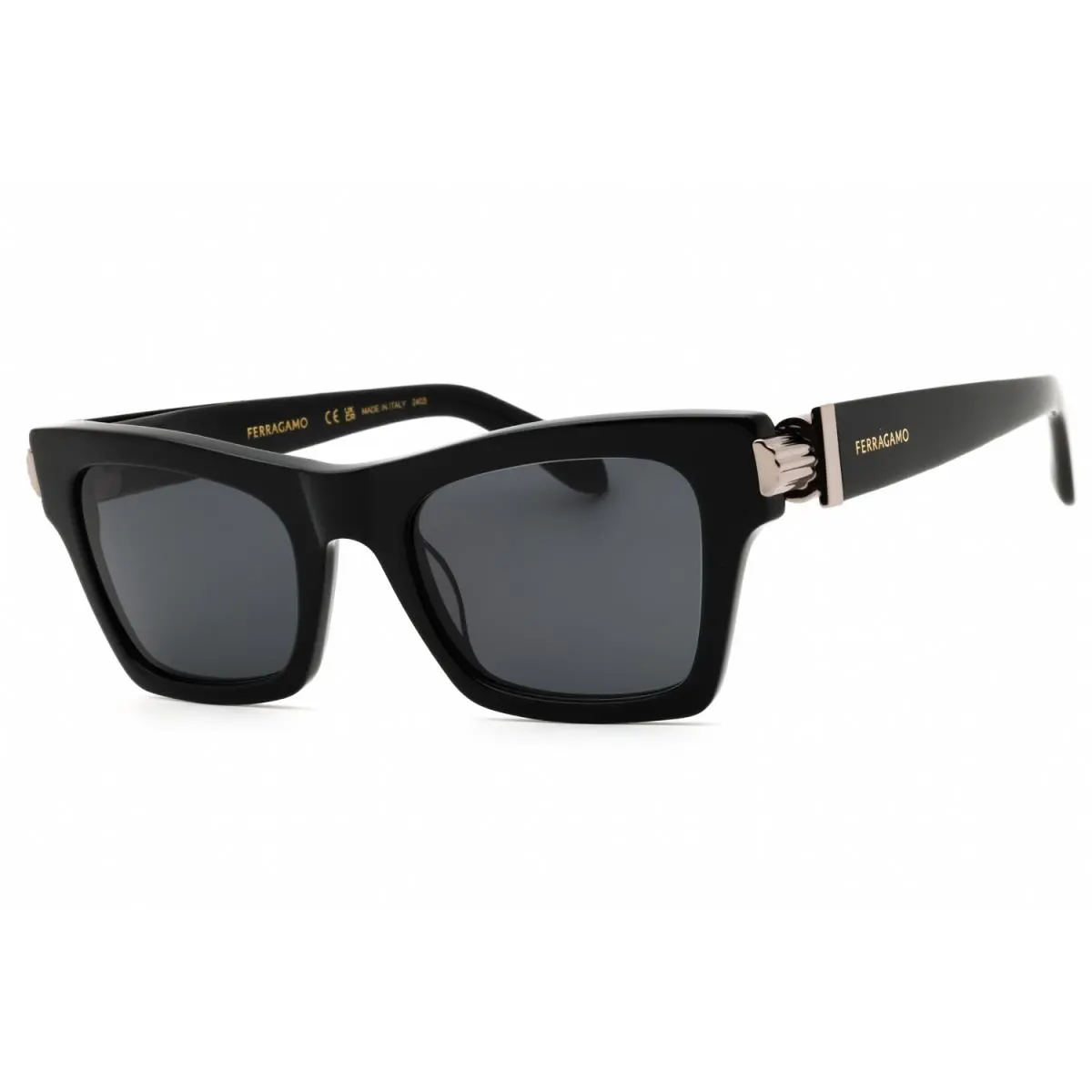 SF2013S 001 Sunglasses Black Frame Grey Lenses 52mm by Salvatore Ferragamo