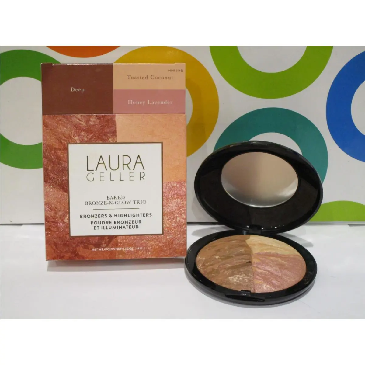 Laura ~ Baked Bronze-n-glow Trio ~ Geller Baked Bronze-n-glow Trio Deep / Toasted Coconut /honey Lavender