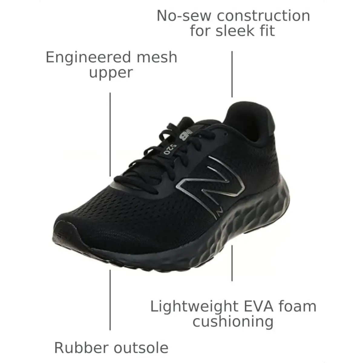 New Balance shoes - M520LA8 - M520LA8 - Black/Black (UPC: 196432847679) 1