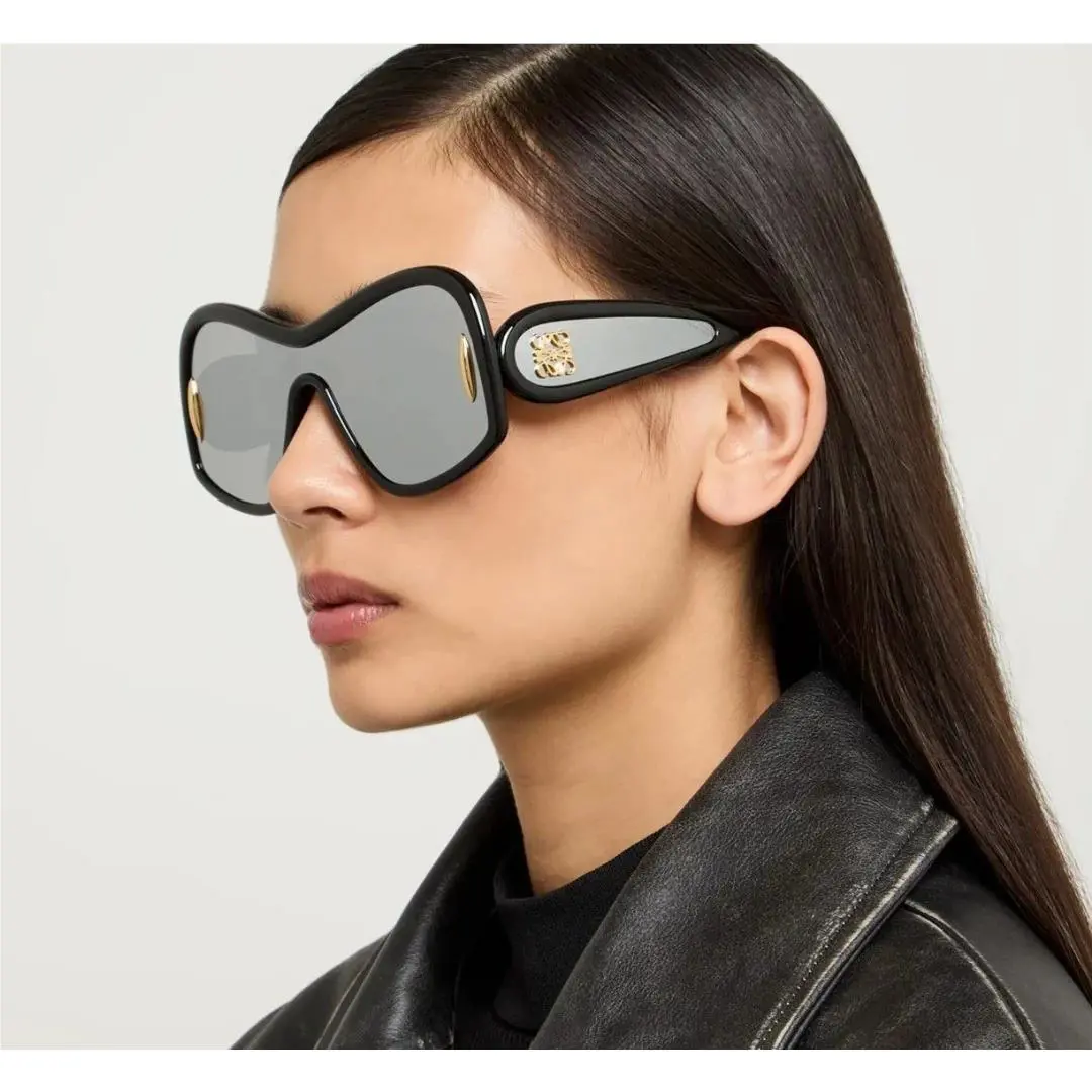 Loewe LW40131I 01C Silver Black Unisex Sunglasses Loewe
