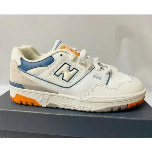 New Balance 550 Kid`s Sneakers in White/blue Size 3M