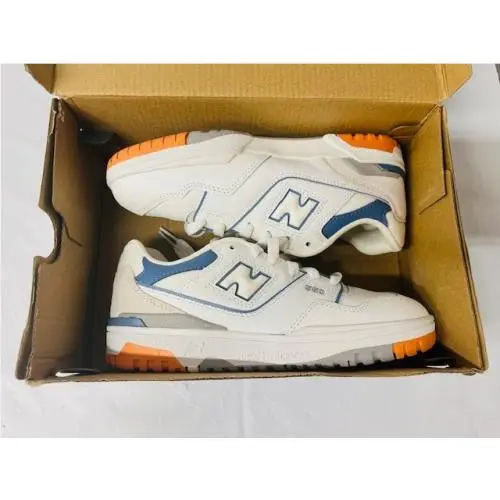 New Balance shoes - New Balance 550 - white, blue, orange (UPC: 196941268071) 4