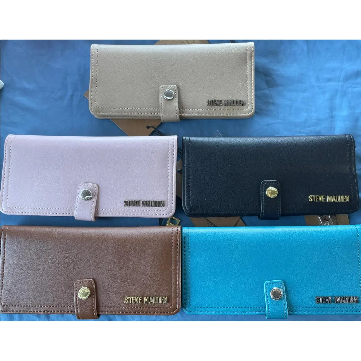 5 Steve Madden Wallet Woman`s Soft Textured Lavender - Cute $38ea