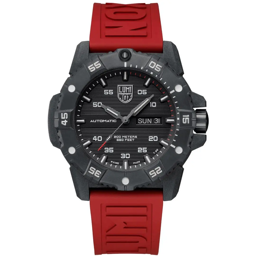 Luminox XS.3875 Master Carbon Seal 45mm Red Rubber 200M Automatic Men`s Watch
