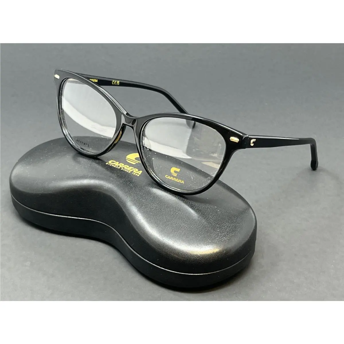 Carrera 3020-807 Shiny Black 53mm Plastic Cat Eye Women`s Optical Eyeglasses