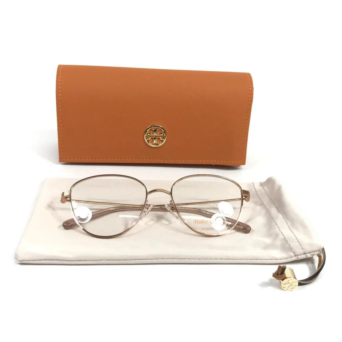 Tory Burch Eyeglasses Frames TY1082 3340 Rose Gold Cat Eye Wire Rim 52-17-140