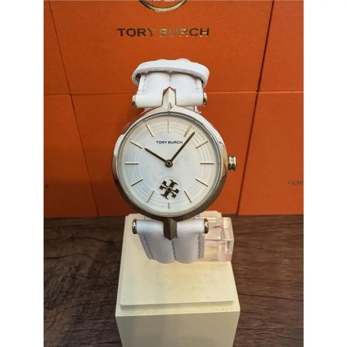 Women`s Kira White Leather Strap Watch 30mm TBW2040 by Tory Burch