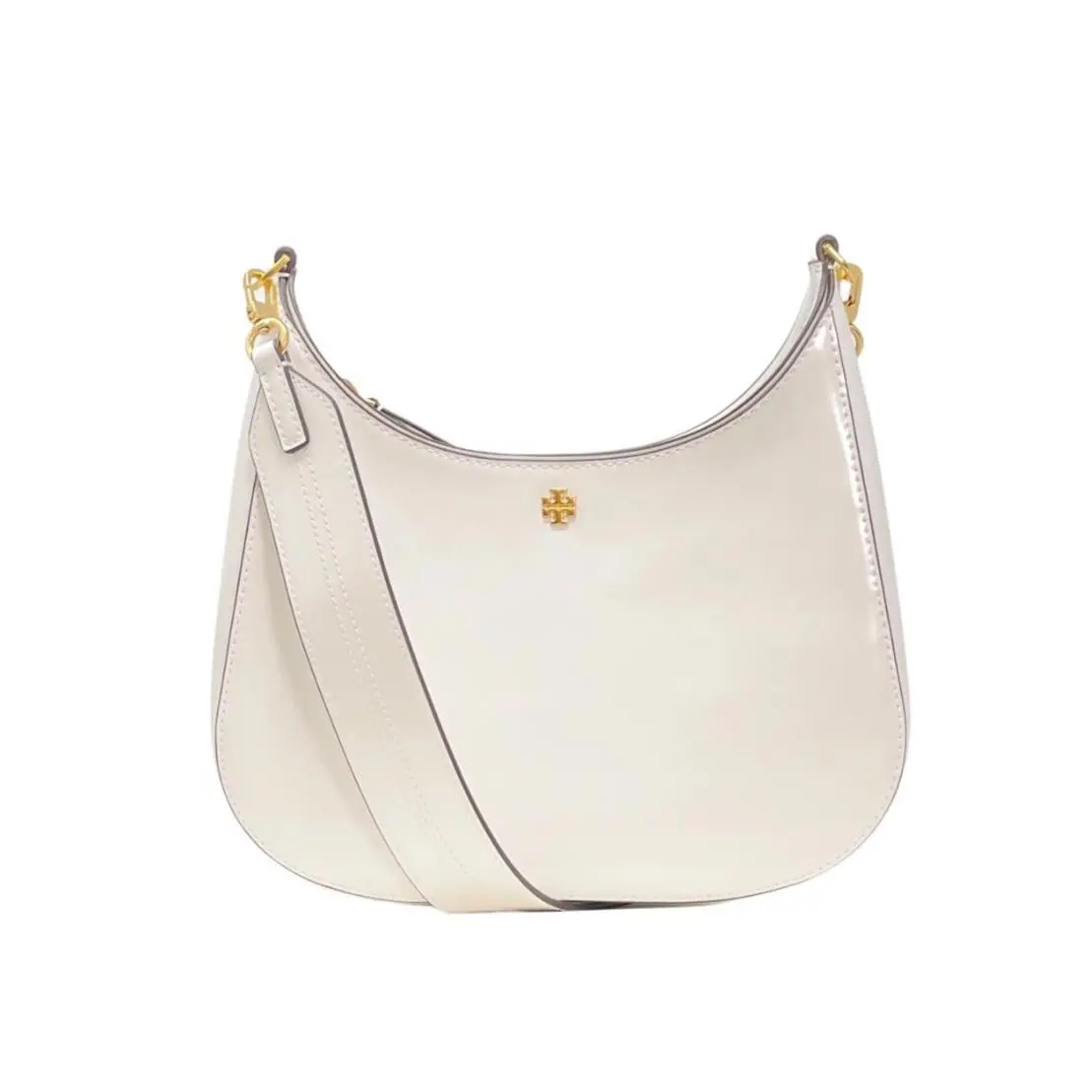 Tory Burch Women`s Emerson Patent Leather Swingpack Crossbody Optic White 143883
