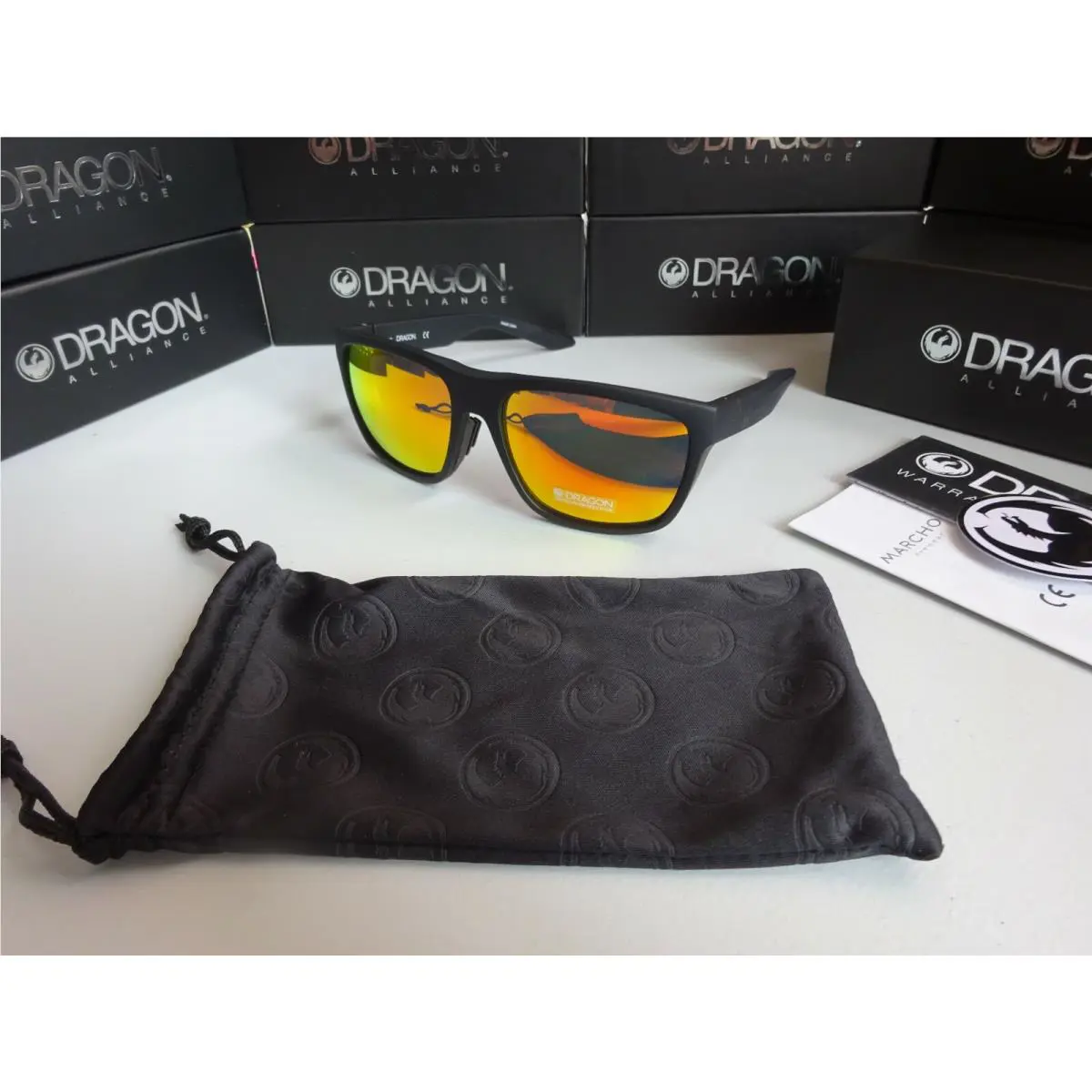 Dragon Aerial Matte Black Orange Ion Sunglasses 2019